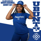 Bikers Leggings Blue Short Set For Women's | Ubuntu Apparel