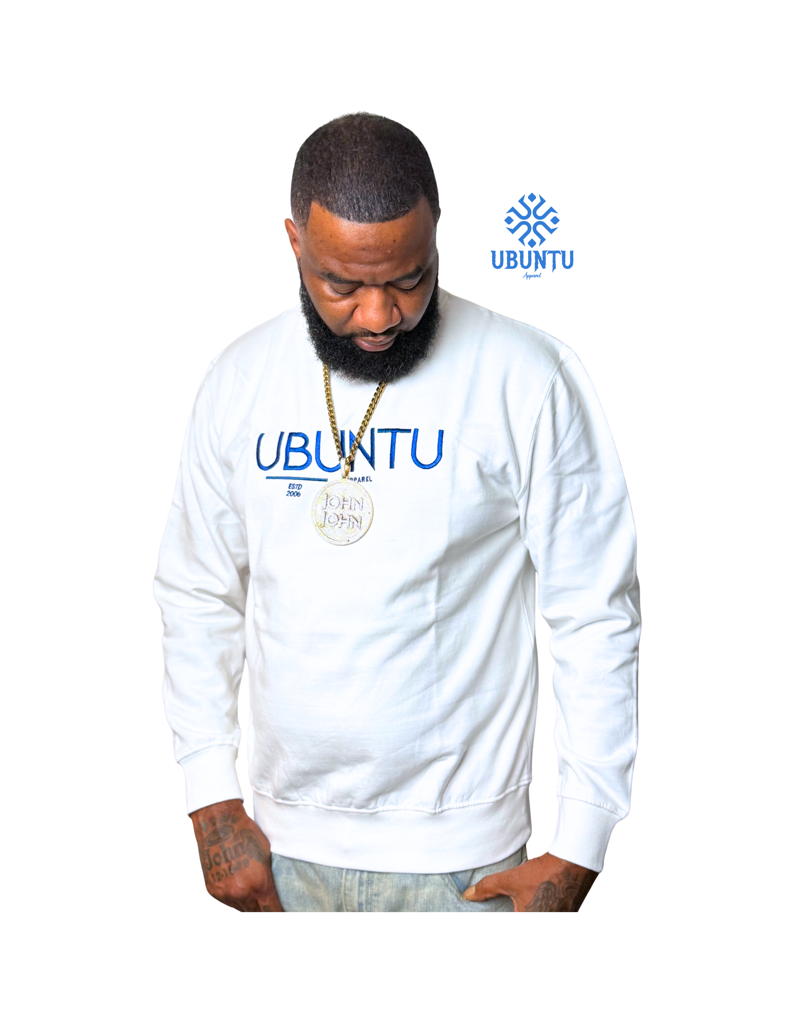 Ubuntu Crewneck Sweatshirt, Cozy Unisex Sweatshirt, Graphic Sweatshirt Gift, Casual Wear, Inspirational Clothing, Fall Fashion Main image