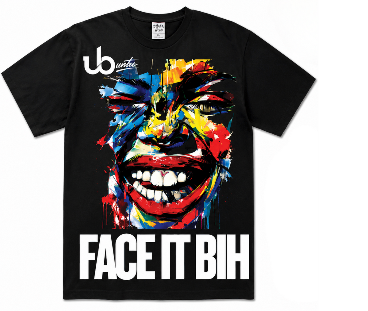 Ubuntu Face It Bih T-Shirt "Shaka Wear" brand